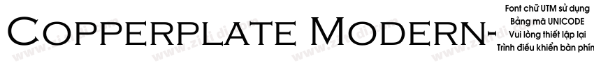 Copperplate Modern字体转换